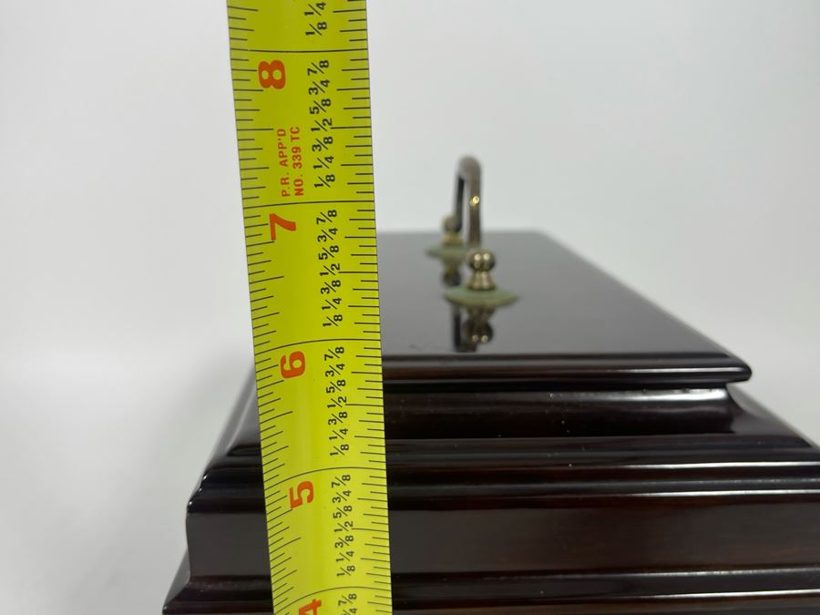 JUST ADDED - Vintage Wooden Lockable Jewelry Box With Key 10W X 6D X 6H [Photo 9]