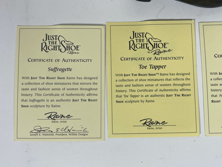 JUST ADDED - Large Collection Of Miniature Shoes Figurines Just The Right Shoe [Photo 19]