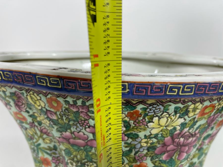 JUST ADDED - Chinese Porcelain Planter With Stand 14W X 10.5H [Photo 14]