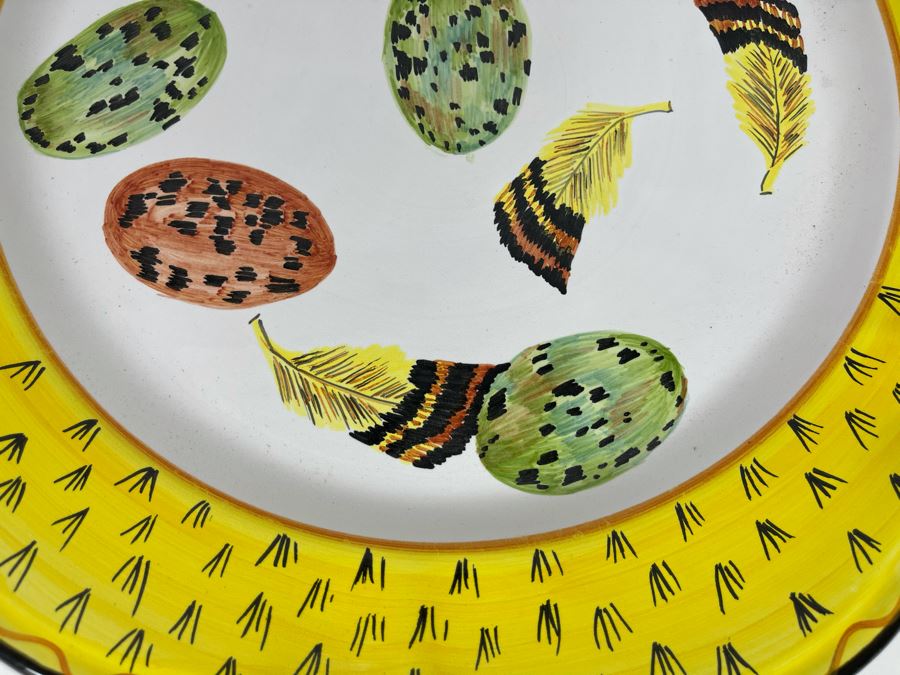 JUST ADDED - Hand Painted Italian Charger Plate Majilly 15R [Photo 5]