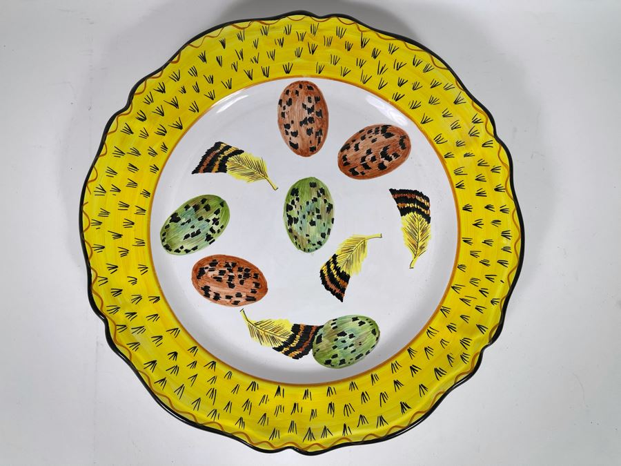 JUST ADDED - Hand Painted Italian Charger Plate Majilly 15R [Photo 3]