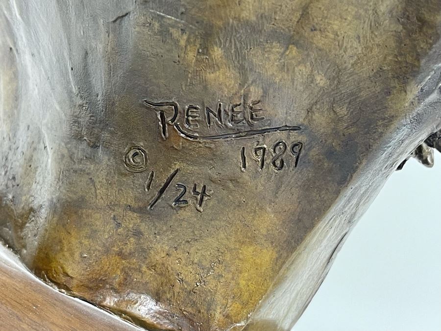 Limited Edition Bronze Sculpture By Renee Thompson 1989 1 Of 24 14H [Photo 9]