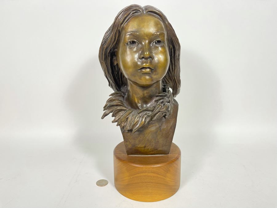 Limited Edition Bronze Sculpture By Renee Thompson 1989 1 Of 24 14H [Photo 2]