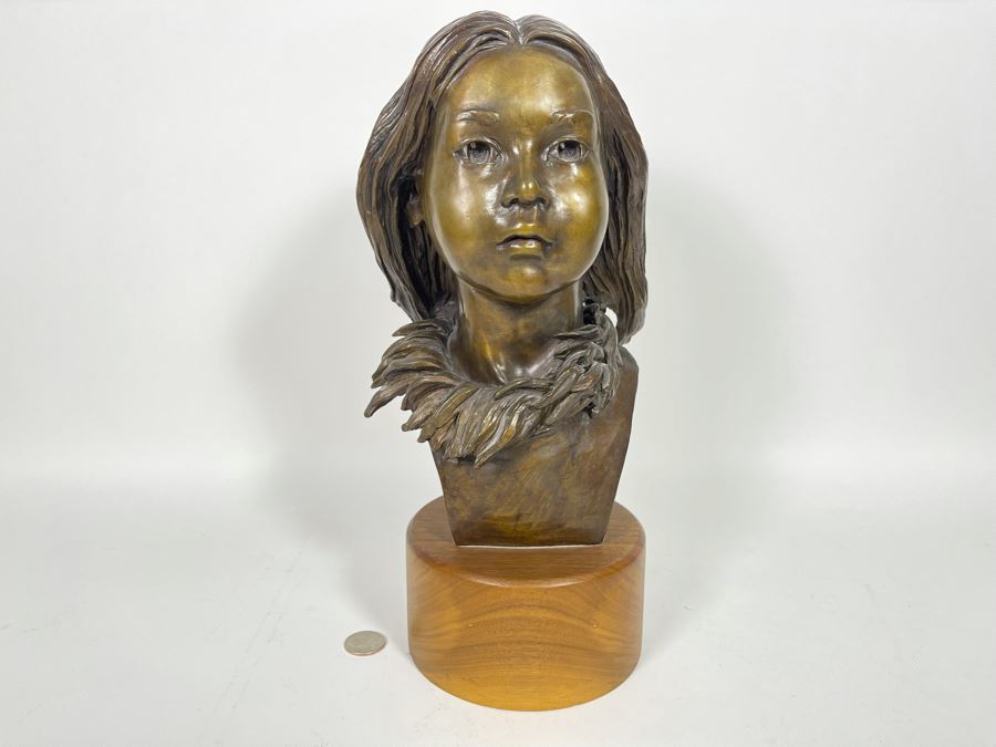 Limited Edition Bronze Sculpture By Renee Thompson 1989 1 Of 24 14H [Photo 3]