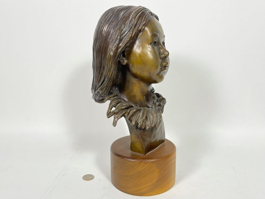 Limited Edition Bronze Sculpture By Renee Thompson 1989 1 Of 24 14H [Photo 5]