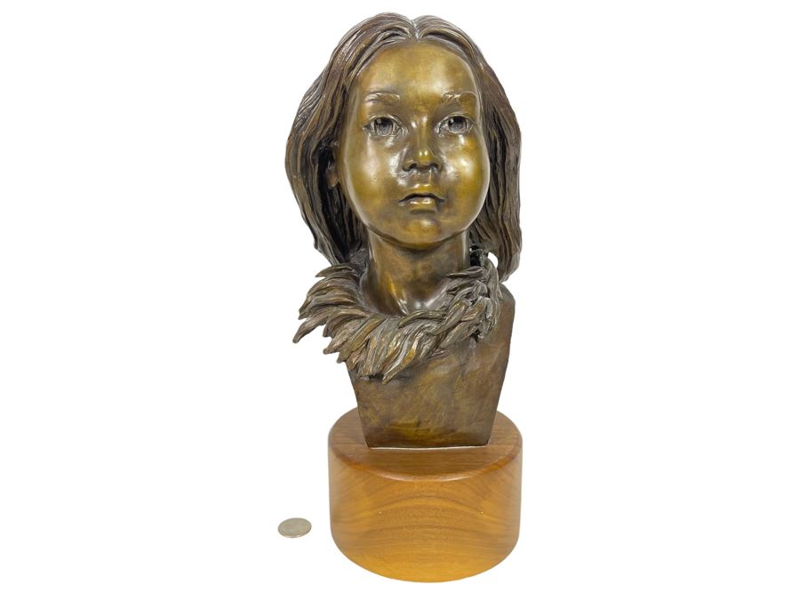 Limited Edition Bronze Sculpture By Renee Thompson 1989 1 Of 24 14H