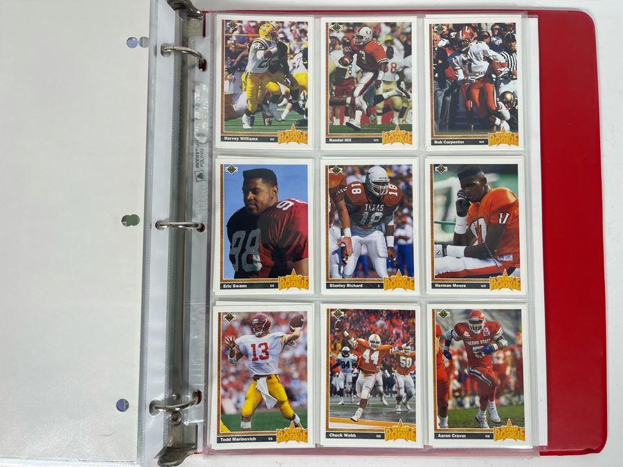 Large Collection Of Rookie Football Cards Approximately 380 Rookie Cards - See Photos For All Cards [Photo 45]