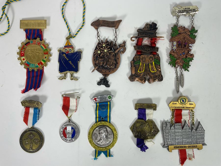 Collection Of Vintage German Cold War Era Volksmarching Medals [Photo 3]