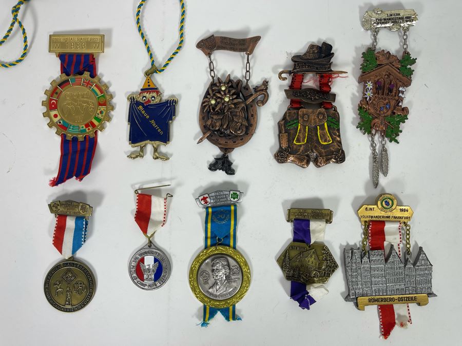Collection Of Vintage German Cold War Era Volksmarching Medals [Photo 2]