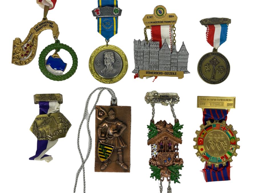 Collection Of Vintage German Cold War Era Volksmarching Medals [Photo 1]