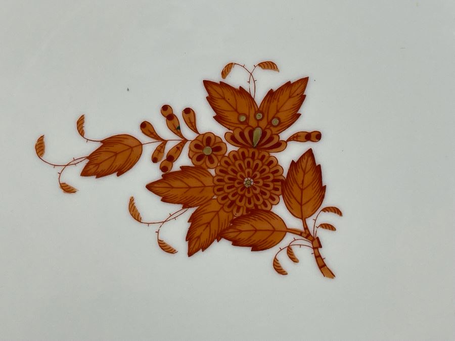 Herend Chinese Bouquet Rust Dinner Plate Hand-Painted Made In Hungary 10.5W Retails $1,200 [Photo 5]