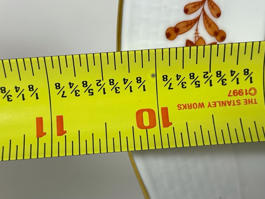 Herend Chinese Bouquet Rust Dinner Plate Hand-Painted Made In Hungary 10.5W Retails $1,200 [Photo 9]