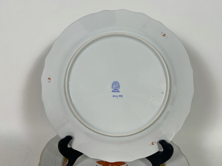 Herend Chinese Bouquet Rust Dinner Plate Hand-Painted Made In Hungary 10.5W Retails $1,200 [Photo 7]