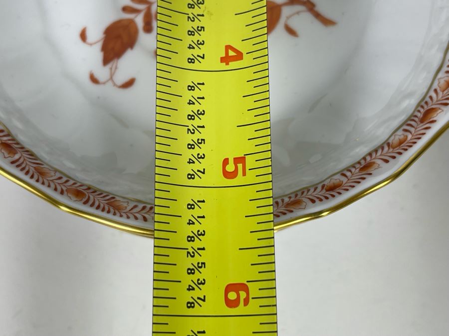 Herend Chinese Bouquet Rust (6) 7.5W Salad Plates, (8) 6W Bread & Butter Plates, (6) Dishes Hand-Painted Made In Hungary Retails $1,400 [Photo 14]