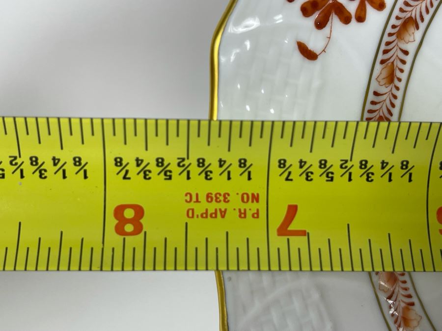 Herend Chinese Bouquet Rust (6) 7.5W Salad Plates, (8) 6W Bread & Butter Plates, (6) Dishes Hand-Painted Made In Hungary Retails $1,400 [Photo 12]