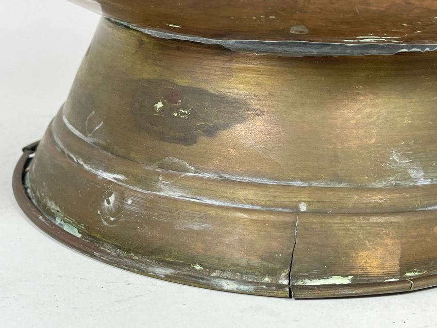 Vintage Brass Ash Scuttle Bucket 15W X 17H [Photo 5]