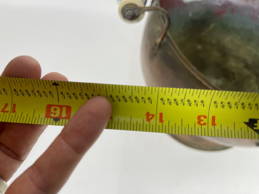 Vintage Brass Ash Scuttle Bucket 15W X 17H [Photo 13]
