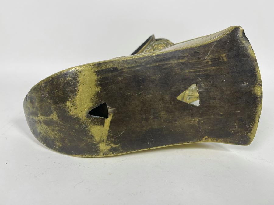 Pair Of Vintage Spanish Conquistador Solid Brass Armor Horse Stirrups 10L [Photo 10]