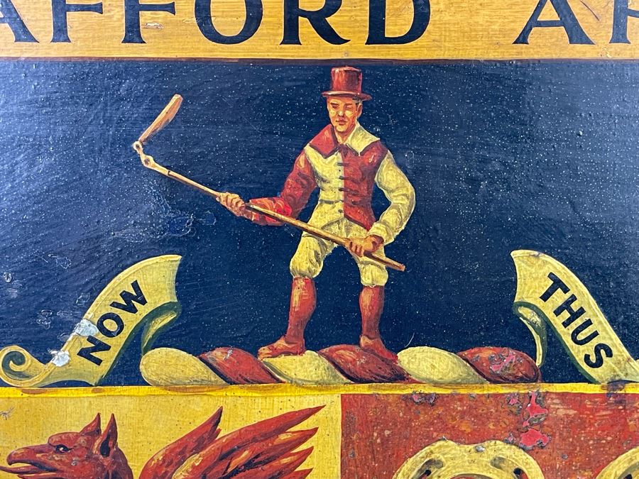 Vintage Hand-Painted British Norwich Pub Ale House Restaurant Sign 29W X 37.5H [Photo 4]