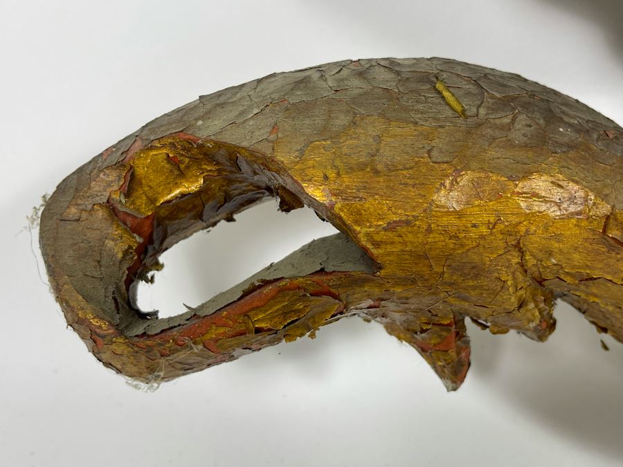 Antique Hand Carved Wooden Gilt American Eagle Wall Plaque “United We Stand” 33.5W X 12H [Photo 16]