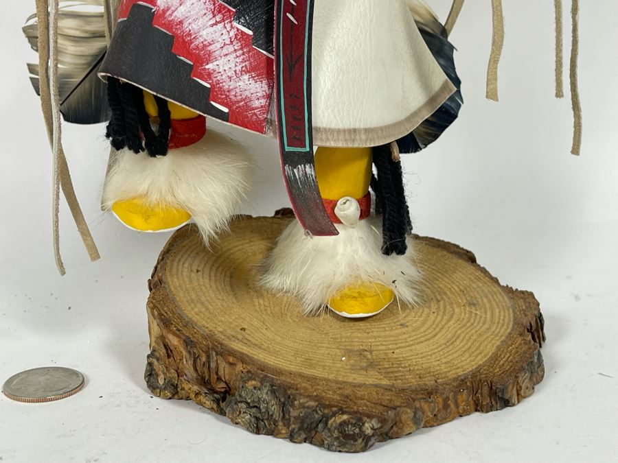 Native American Eagle Dance Kachina Doll Signed 12H [Photo 6]