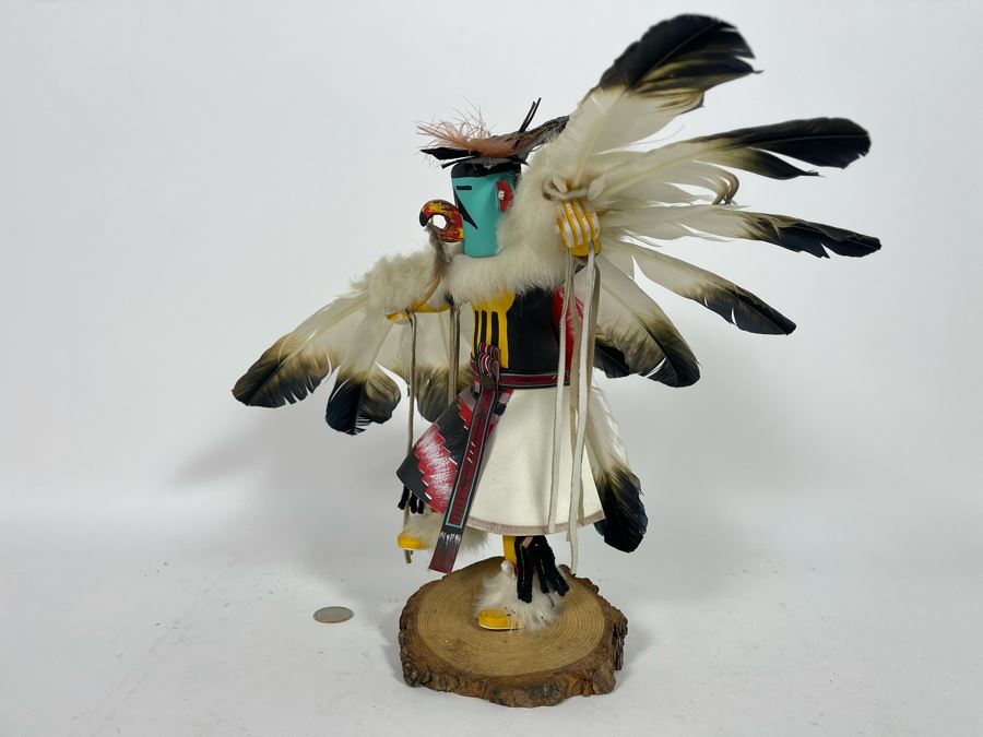 Native American Eagle Dance Kachina Doll Signed 12H [Photo 9]