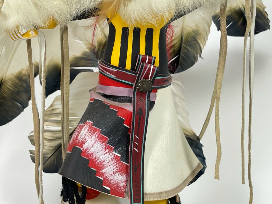 Native American Eagle Dance Kachina Doll Signed 12H [Photo 5]