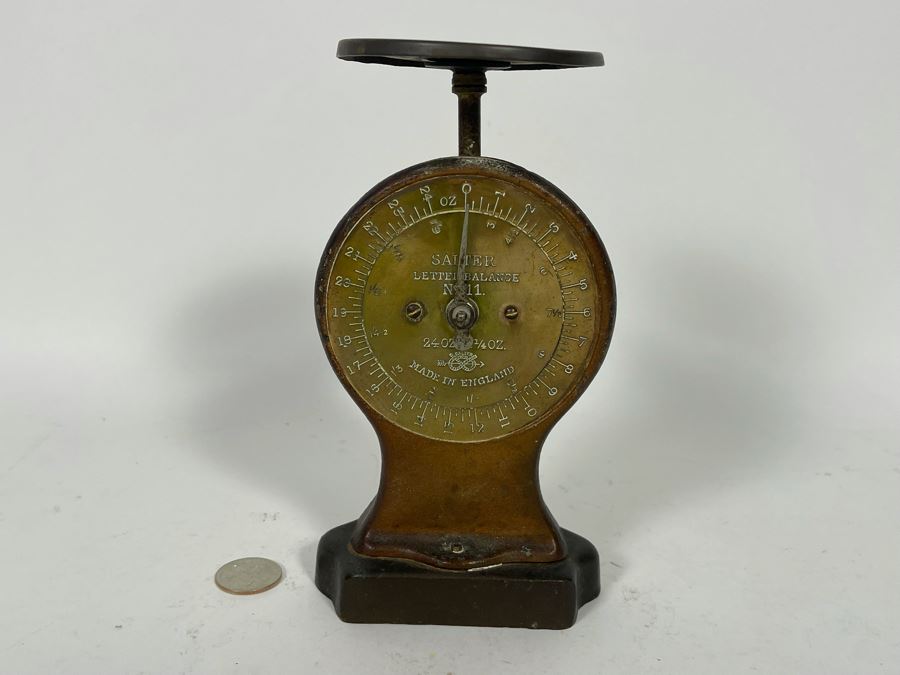 Antique English Letter Balance Scale By Salter 7.5H [Photo 12]