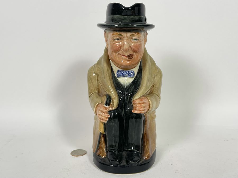 Vintage Royal Doulton Winston Churchill Toby Mug Jug 9H [Photo 3]