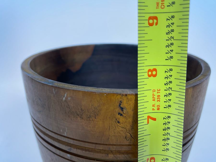 Vintage Wooden Pharmacist Mortar And Pestle 6W X 7.5H [Photo 10]