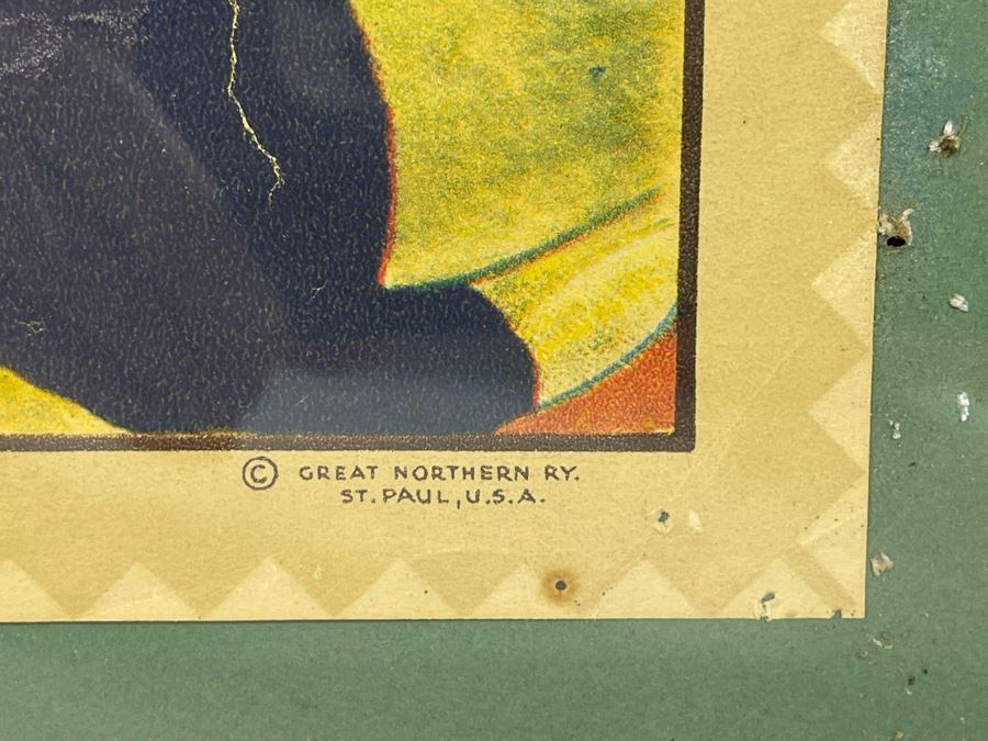 Winold Reiss Brown & Bigelow Poster Titled “The Drummers - Glacier National Park” Great Northern Ry. 12 X 20.5 [Photo 7]