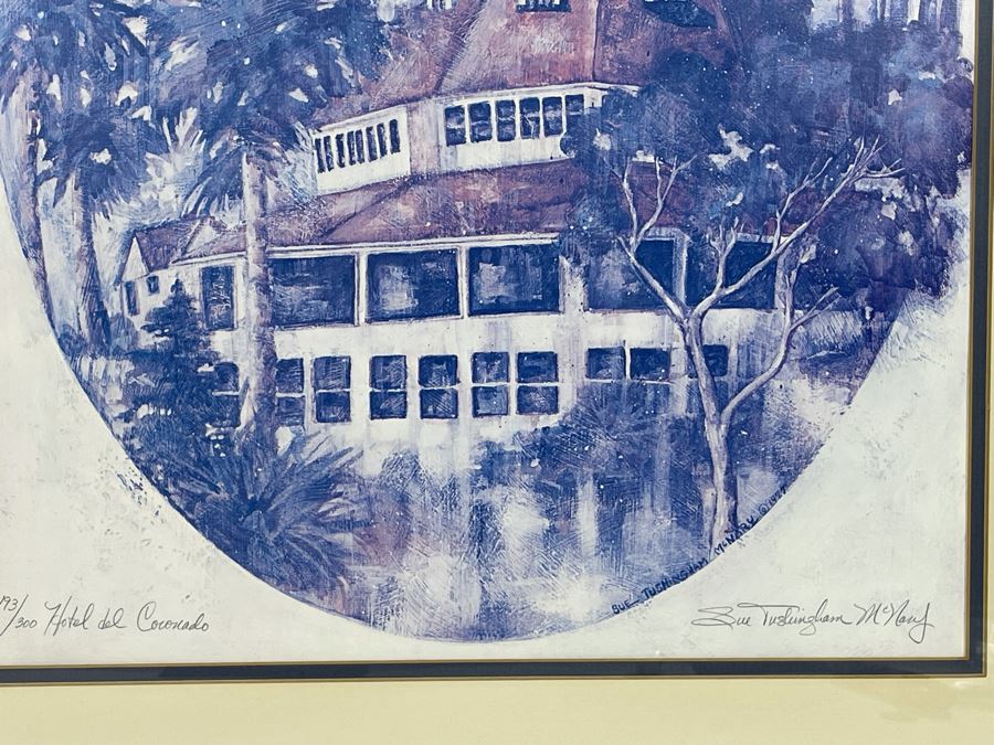 Hand-Signed Limited Edition Print Titled “Hotel Del Coronado - Boat House” By Sue Tushingham McNary 1977 15.5 X 20 [Photo 5]