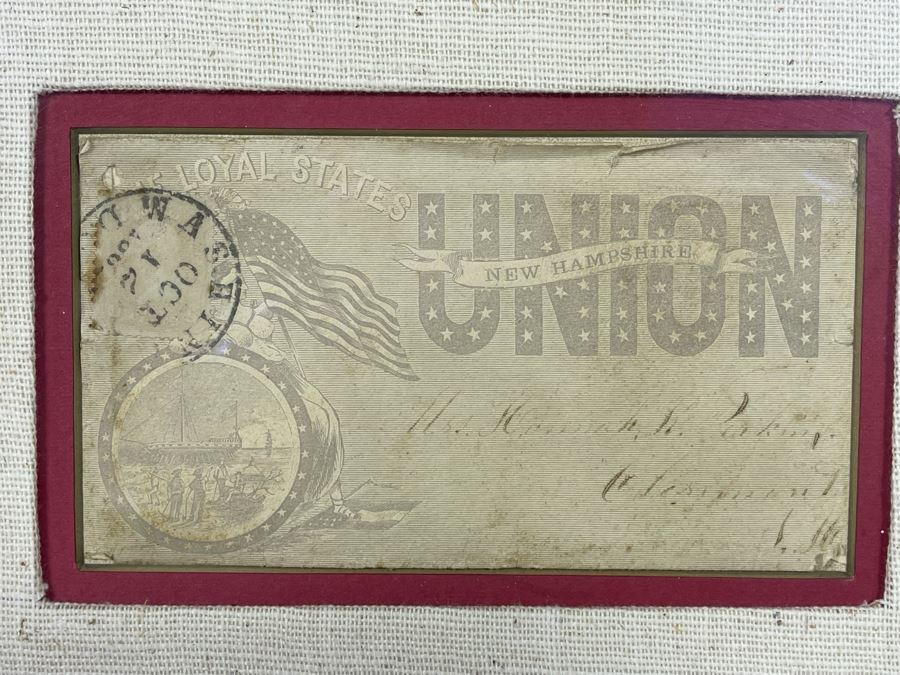 Framed Civil War Union Letter Written By C. E. Putnam Civil War Union Soldier To Sister During The Civil War Battle Oct 11, 1861 Bladensburg Battlefield Framed But Glass Is Cracked On Back Of Frame 16.5 X 20 [Photo 7]