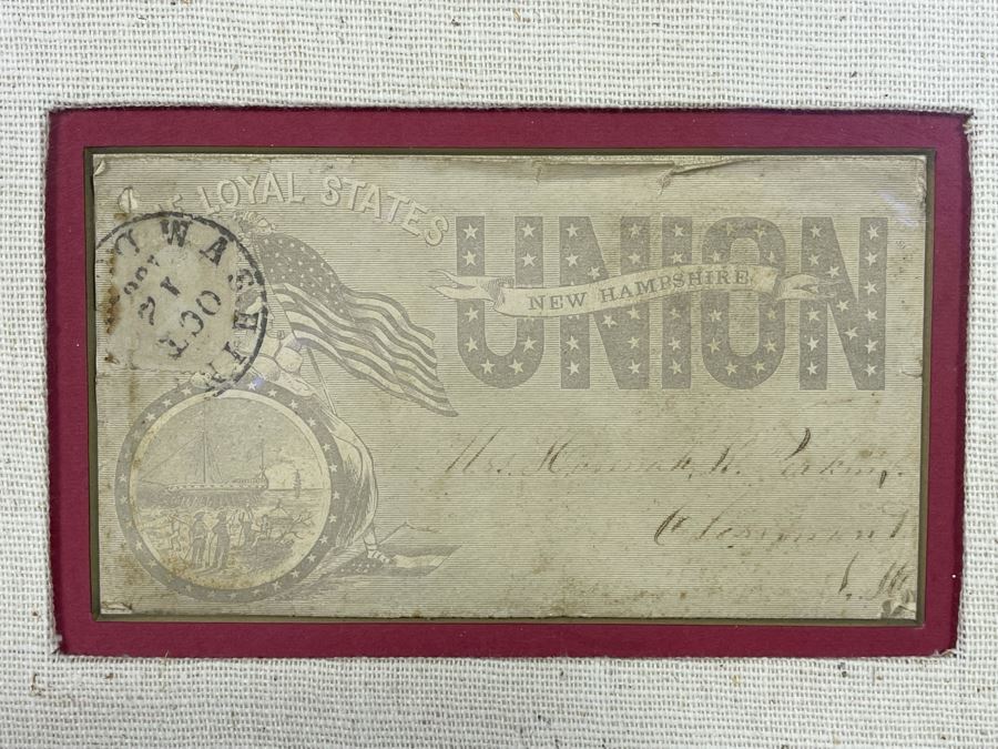 Framed Civil War Union Letter Written By C. E. Putnam Civil War Union Soldier To Sister During The Civil War Battle Oct 11, 1861 Bladensburg Battlefield Framed But Glass Is Cracked On Back Of Frame 16.5 X 20 [Photo 6]