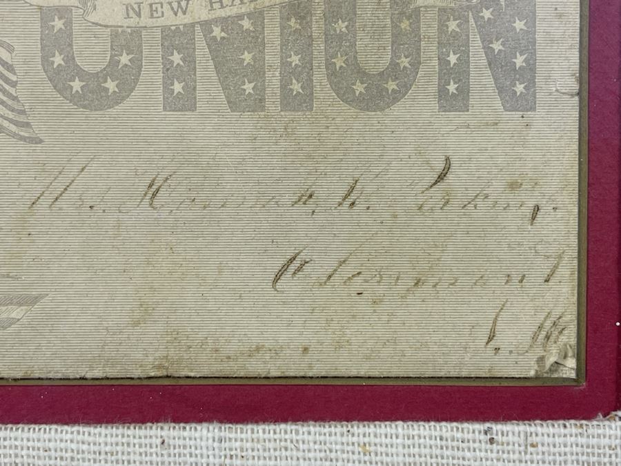 Framed Civil War Union Letter Written By C. E. Putnam Civil War Union Soldier To Sister During The Civil War Battle Oct 11, 1861 Bladensburg Battlefield Framed But Glass Is Cracked On Back Of Frame 16.5 X 20 [Photo 9]