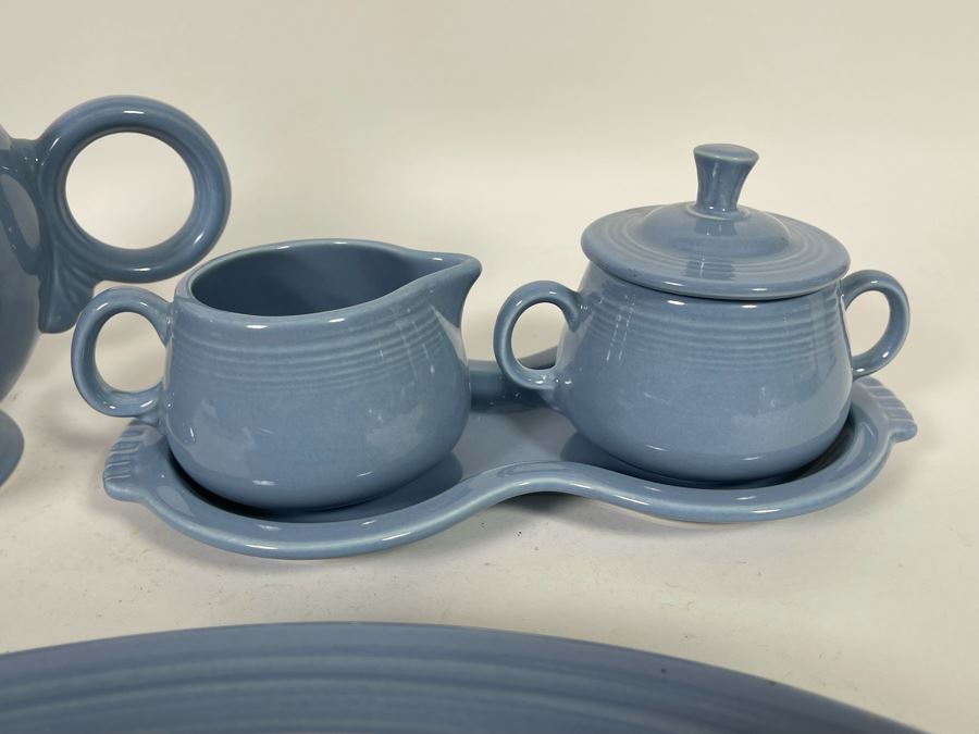 Fiesta Teapot, Sugar And Creamer, Platter And Pair Of Bowls [Photo 8]