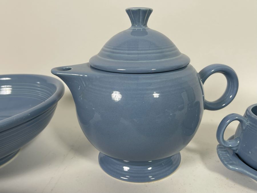Fiesta Teapot, Sugar And Creamer, Platter And Pair Of Bowls [Photo 7]
