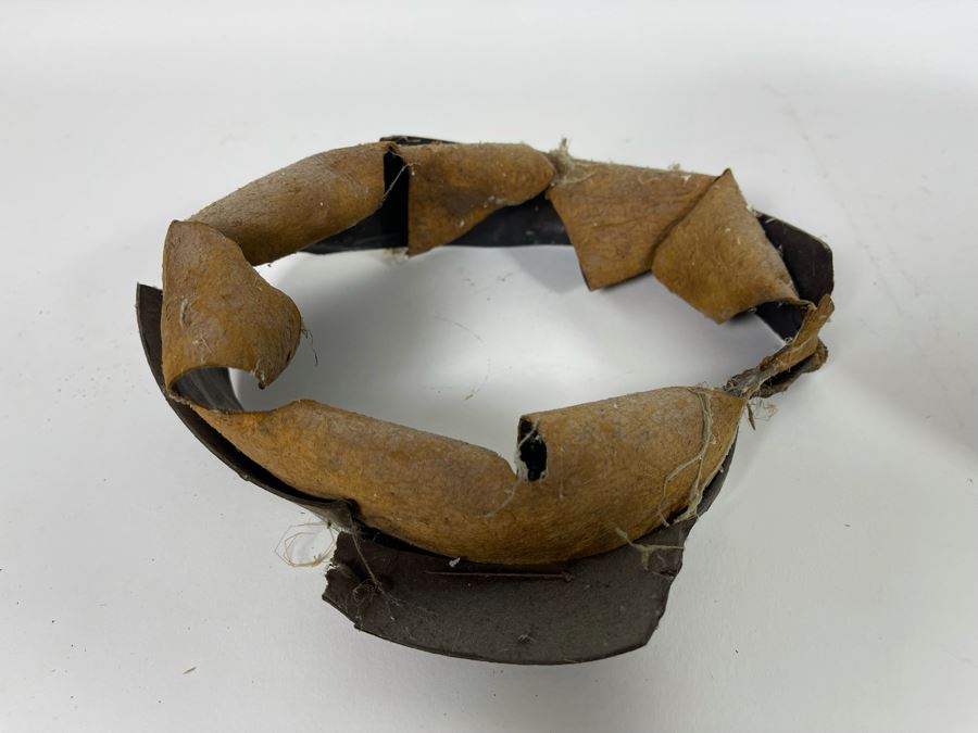 Antique British Fire Brigade Brass Fireman’s Helmut - Straps Need Repair - Comes With Stand 11W X 12H [Photo 25]