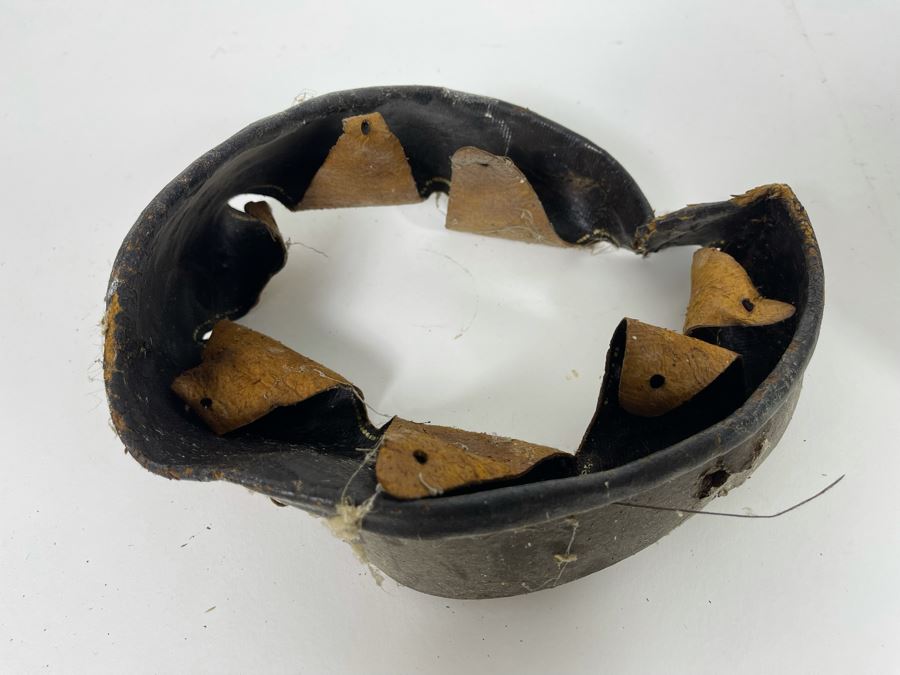 Antique British Fire Brigade Brass Fireman’s Helmut - Straps Need Repair - Comes With Stand 11W X 12H [Photo 26]