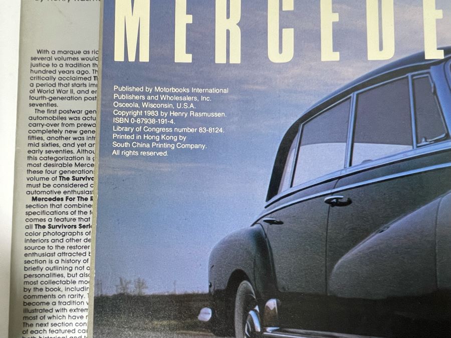Signed Hardcover Book Mercedes For The Road 1946-1974 The Survivors Series Signed By Harry Rasmussen Binding Needs Repair [Photo 6]