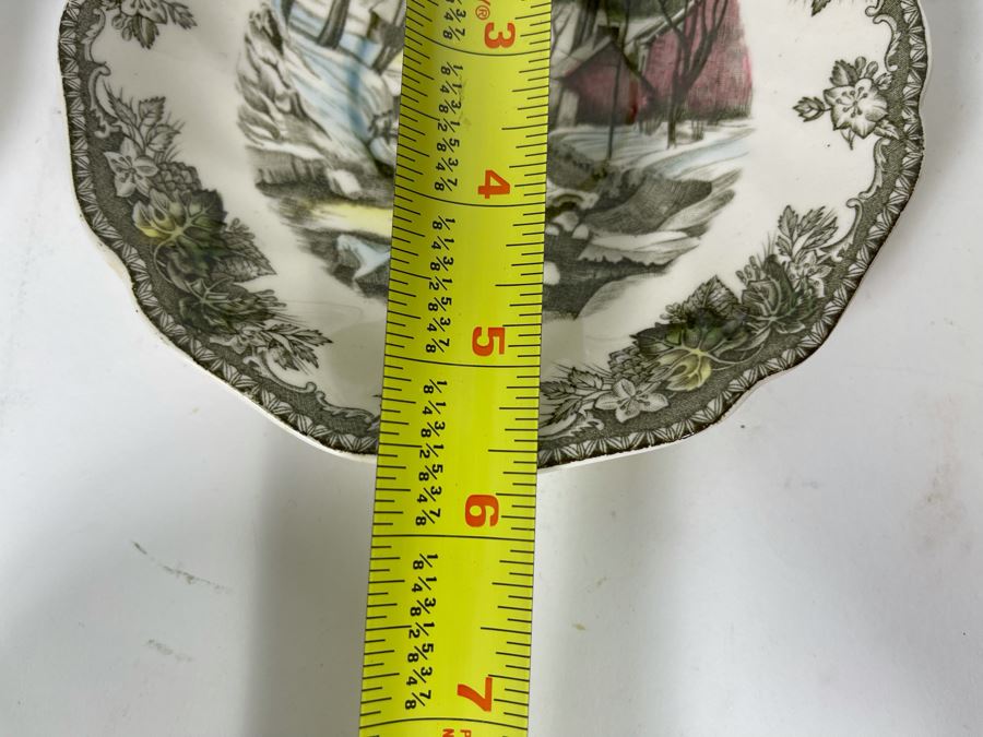 Johnson Bros The Friendly Village The Ice House (14) Cups And Saucers And Teapot Replacements Value $318 [Photo 18]