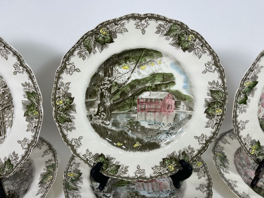 (6) Johnson Bros The Friendly Village 10.5” Large Dinner Plates Replacements Value $300 [Photo 4]