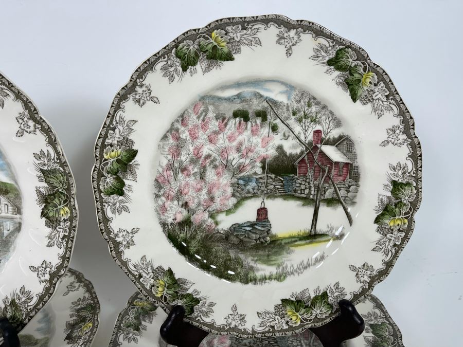 (6) Johnson Bros The Friendly Village 10.5” Large Dinner Plates Replacements Value $300 [Photo 7]