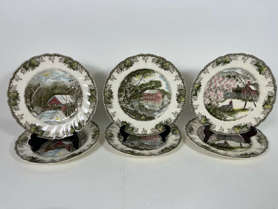 (6) Johnson Bros The Friendly Village 10.5” Large Dinner Plates Replacements Value $300 [Photo 3]