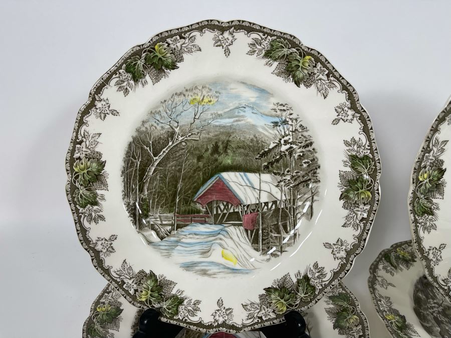 (6) Johnson Bros The Friendly Village 10.5” Large Dinner Plates Replacements Value $300 [Photo 6]
