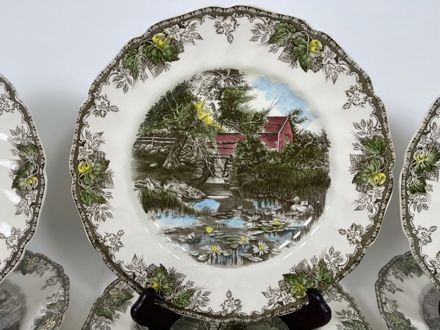 (6) Johnson Bros The Friendly Village 10.5” Large Dinner Plates Replacements Value $300 [Photo 5]