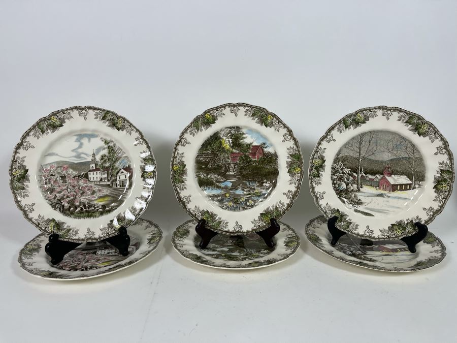 (6) Johnson Bros The Friendly Village 10.5” Large Dinner Plates Replacements Value $300 [Photo 4]