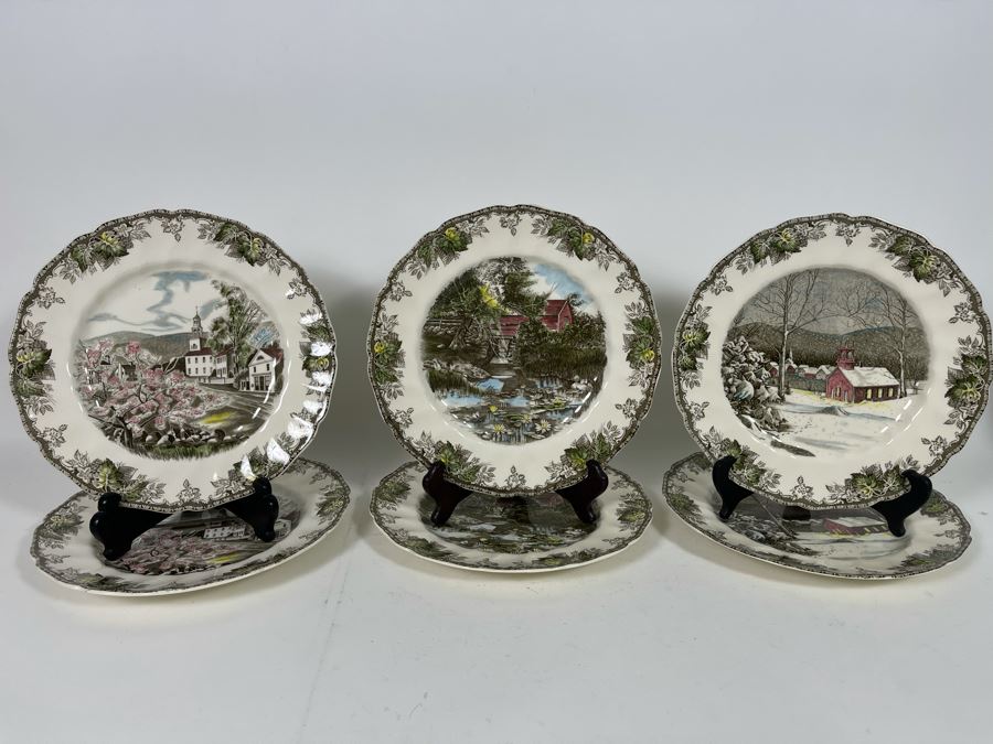 (6) Johnson Bros The Friendly Village 10.5” Large Dinner Plates Replacements Value $300 [Photo 2]