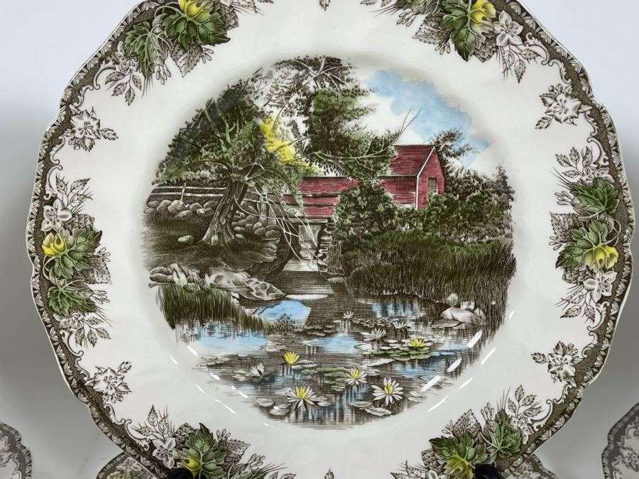 (6) Johnson Bros The Friendly Village 10.5” Large Dinner Plates Replacements Value $300 [Photo 6]