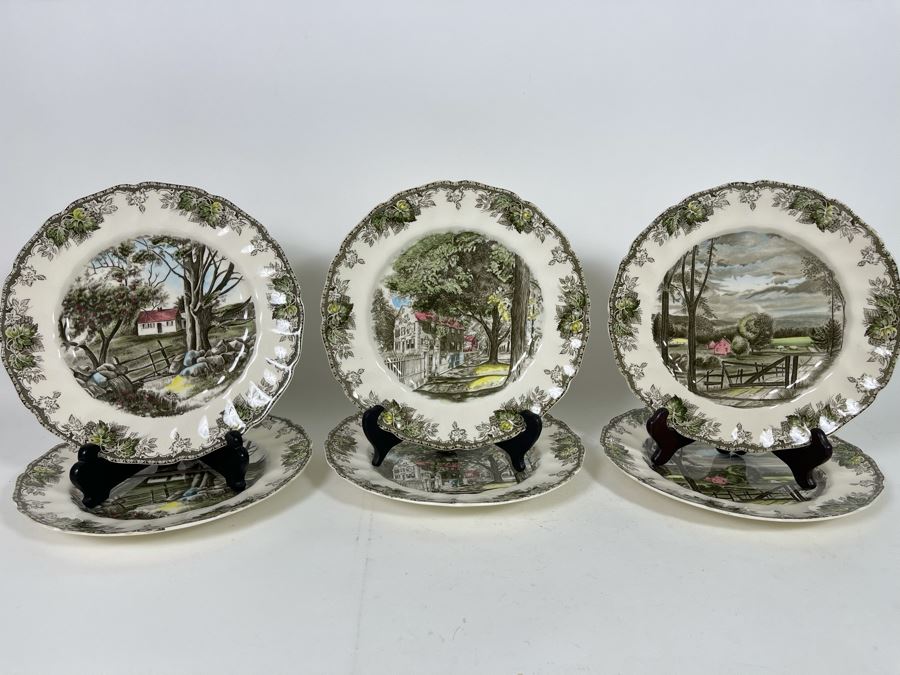 (6) Johnson Bros The Friendly Village 10.5” Large Dinner Plates Replacements Value $300 [Photo 2]